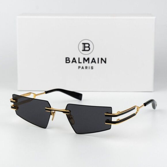 Balmain Women Sunglasses Titanium Gold Black Grey Geometric FIXE BPS-123A-54 main image 6